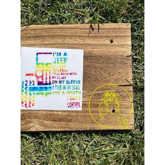 Jeep Girl Tie Dye Vinyl Car Decal - Picture 3 of 11